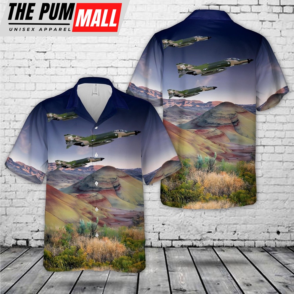 Air Force Hawaiian Shirt, US Air Force QF-4E Phantom Hawaiian Shirt, Veteran Hawaiian Shirt