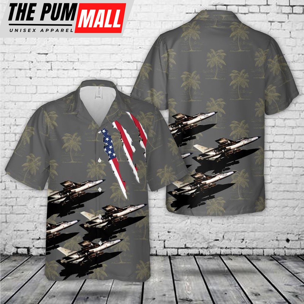 Air Force Hawaiian Shirt, US Air Force Republic F-105D-30-RE Thunderchief (SN 62-4234) Hawaiian Shirt, Veteran Hawaiian Shirt