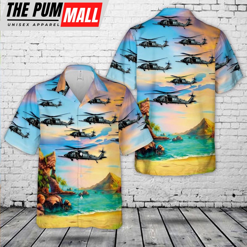 Air Force Hawaiian Shirt, US Air Force Sikorsky HH-60W Jolly Green II Hawaiian Shirt, Veteran Hawaiian Shirt