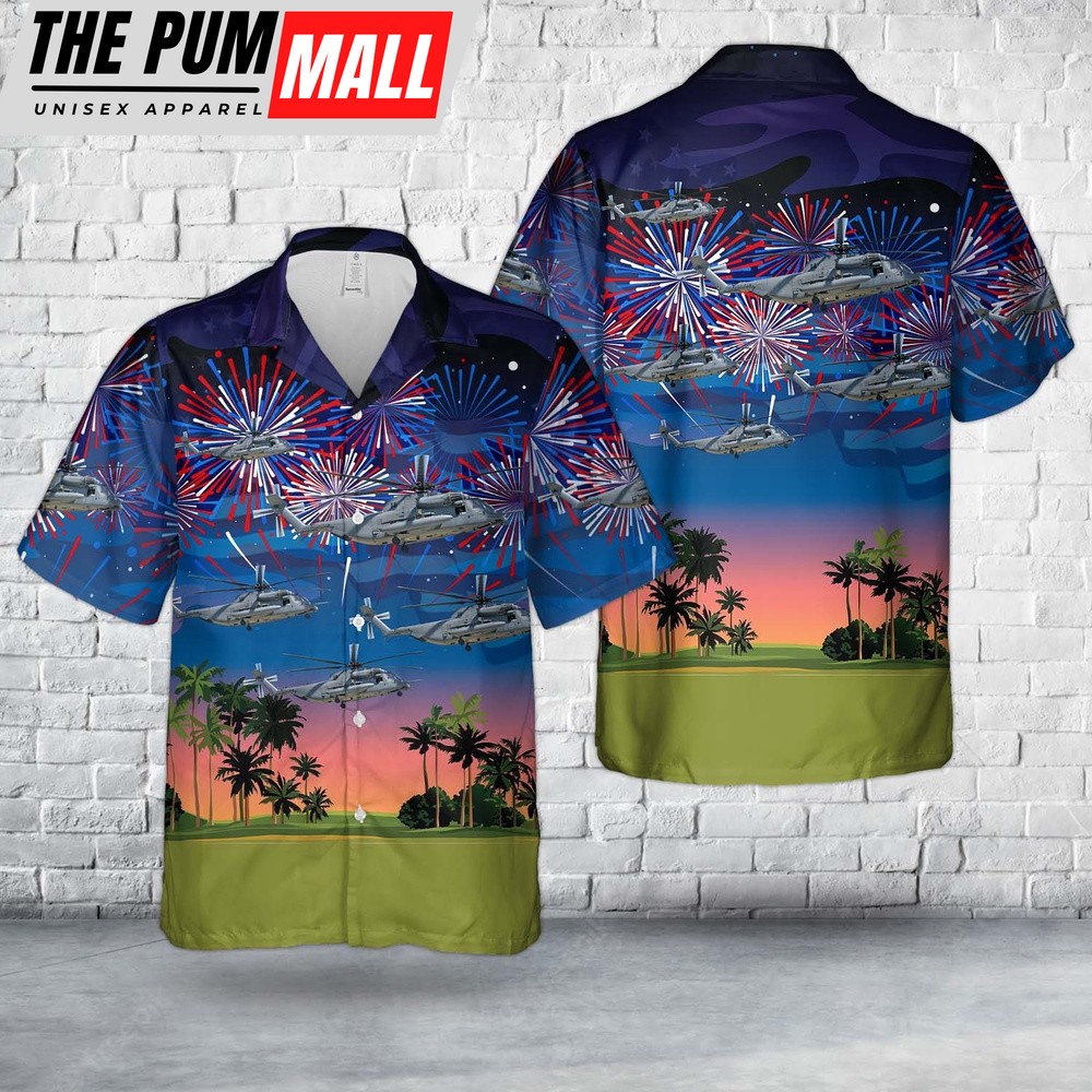 Air Force Hawaiian Shirt, US Air Force Sikorsky MH-53M Pave Low IV 69-5796, 4th Of July Hawaiian Shirt, Veteran Hawaiian Shirt