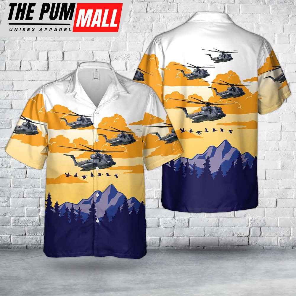 Air Force Hawaiian Shirt, US Air Force Sikorsky MH-53M Pave Low IV (S-65A) Hawaiian Shirt, Veteran Hawaiian Shirt
