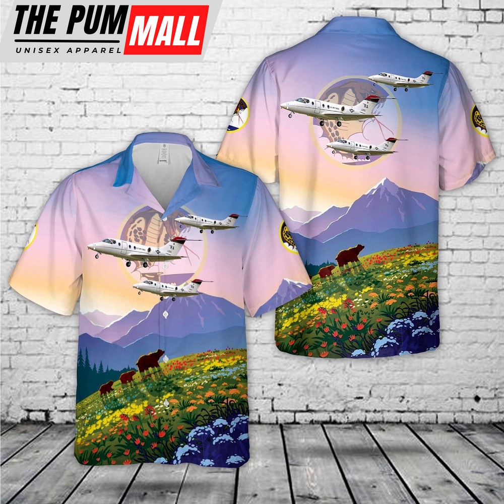 Air Force Hawaiian Shirt, US Air Force T-1 Jayhawk 39th Flying Training Squadron Hawaiian Shirt, Veteran Hawaiian Shirt