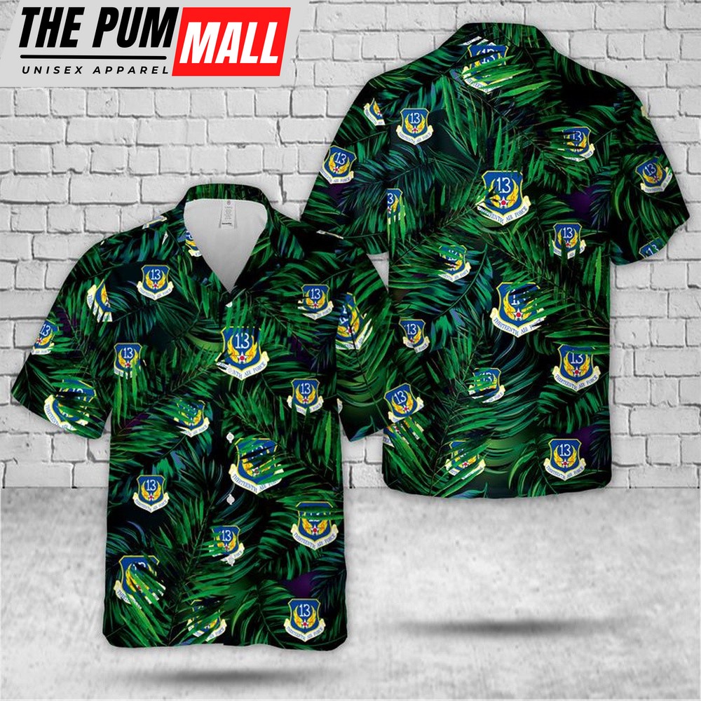 Air Force Hawaiian Shirt, US Air Force Thirteenth Air Force (Air Forces Pacific) (13 AF) Hawaiian Shirt, Veteran Hawaiian Shirt