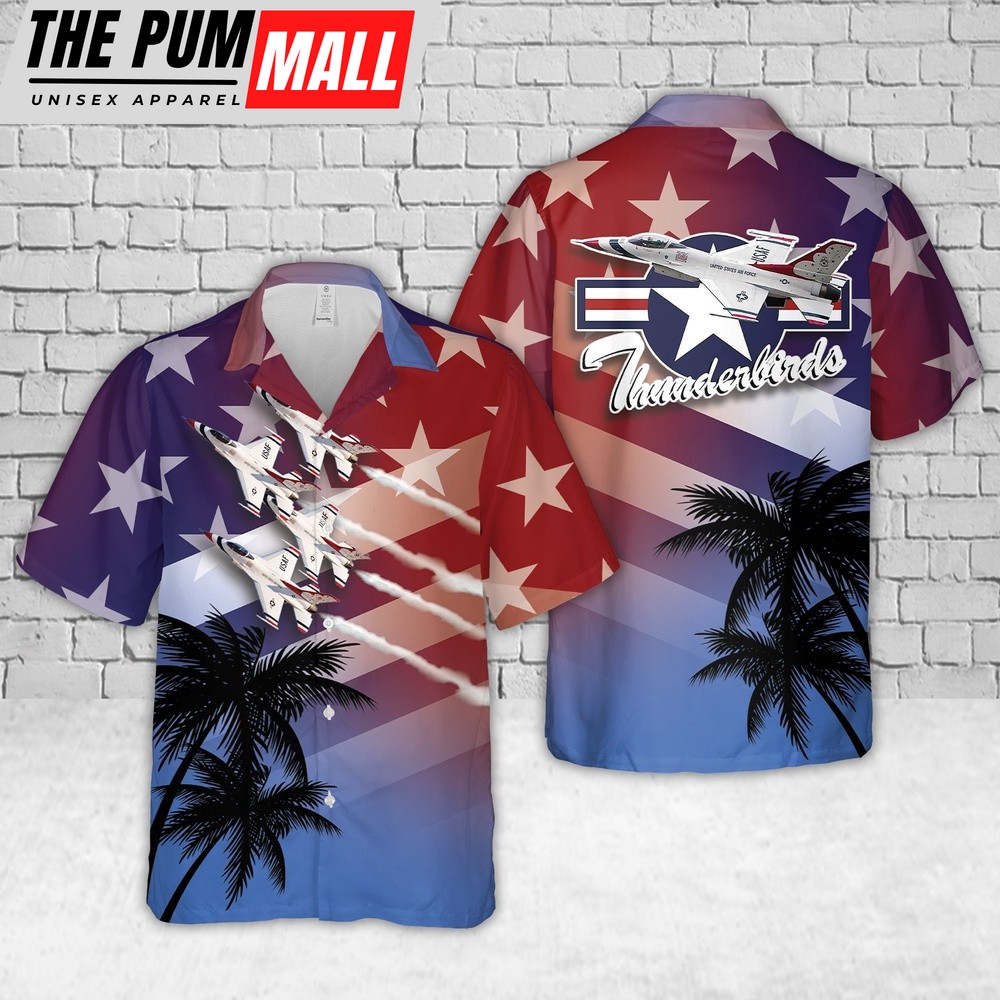 Air Force Hawaiian Shirt, US Air Force Thunderbirds, 4th Of July Hawaiian Shirt, Veteran Hawaiian Shirt