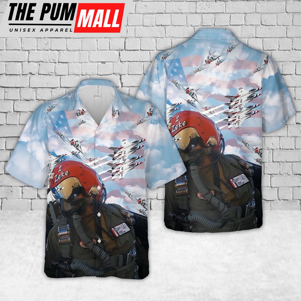 Air Force Hawaiian Shirt, US Air Force Thunderbirds Hawaiian Shirt, Veteran Hawaiian Shirt