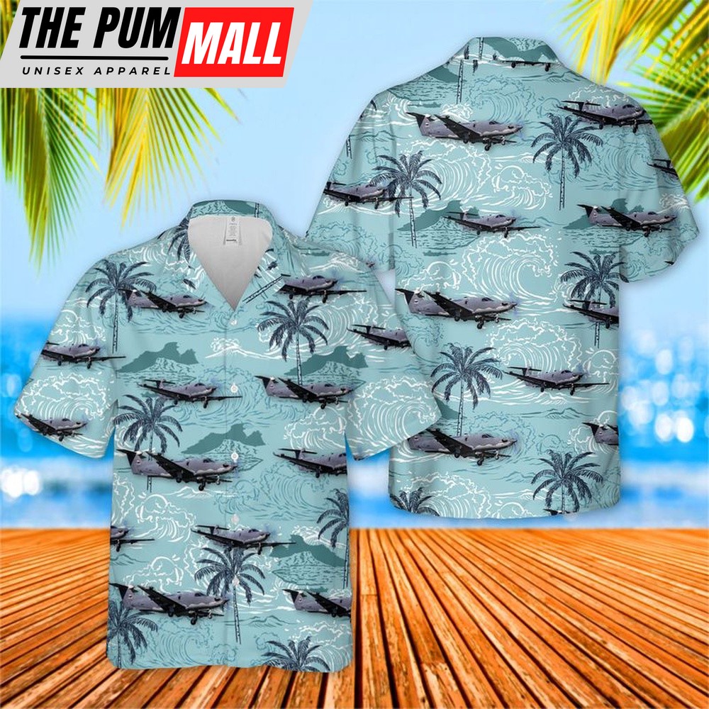 Air Force Hawaiian Shirt, US Air Force U28A Special Operations Pilatus PC-12 U-28A Draco Hawaiian Shirt, Veteran Hawaiian Shirt