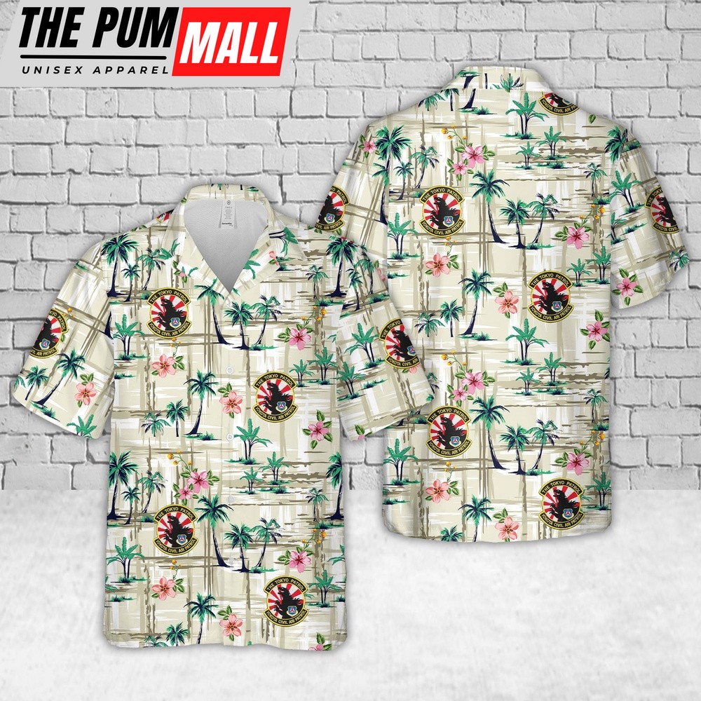 Air Force Hawaiian Shirt, US Air Force US Civil Air Patrol cap Japan Auxiliary Yokota AFB Tokyo Hawaiian Shirt, Veteran Hawaiian Shirt