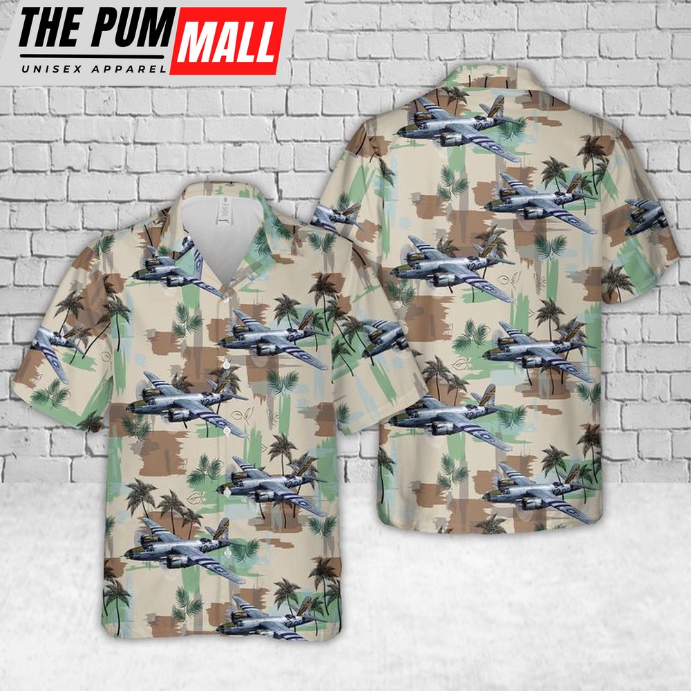 Air Force Hawaiian Shirt, US Air Forces Martin B-26 Marauder Dee Feater X2-A WW2 Hawaiian Shirt, Veteran Hawaiian Shirt