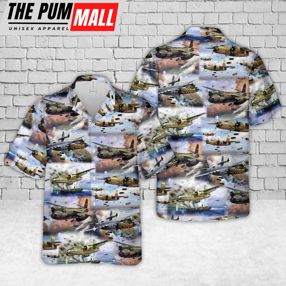 Air Force Hawaiian Shirt, US Air Forces Martin B-26 Marauder WW2 Hawaiian Shirt, Veteran Hawaiian Shirt