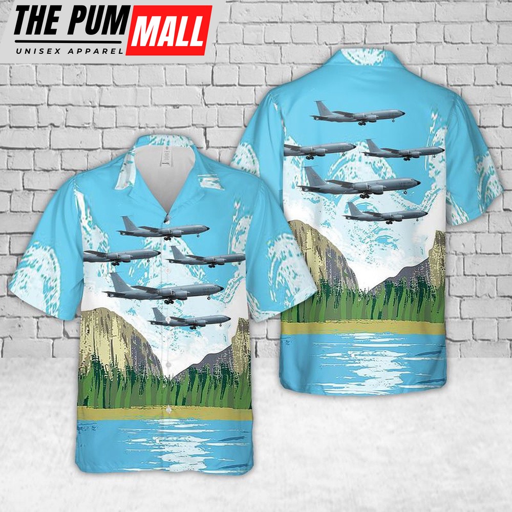 Air Force Hawaiian Shirt, USAF 6th Air Refueling Wing KC-135 Stratotanker Hawaiian Shirt, Veteran Hawaiian Shirt