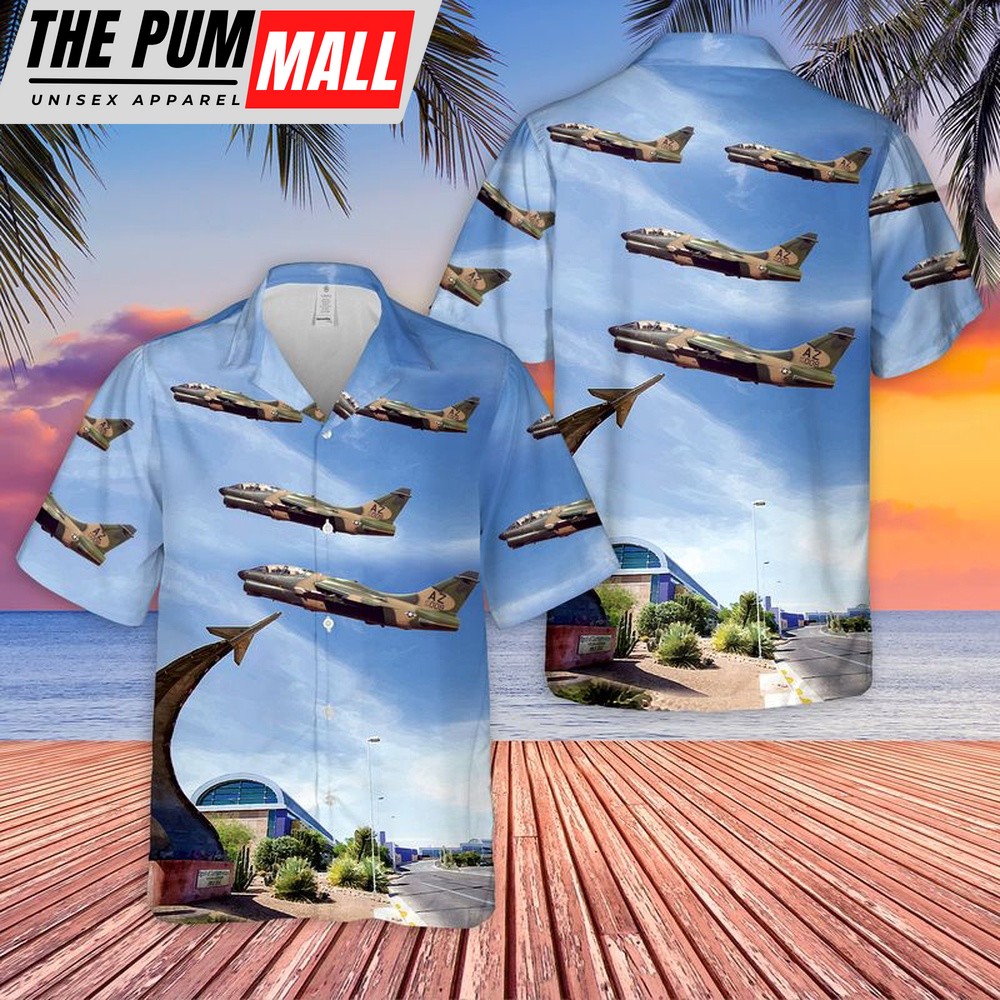 Air Force Hawaiian Shirt, USAF Arizona Air National Guard 152d Tactical Fighter Squadron A-7K Corsair II At Tucson Airport Hawaiian Shirt