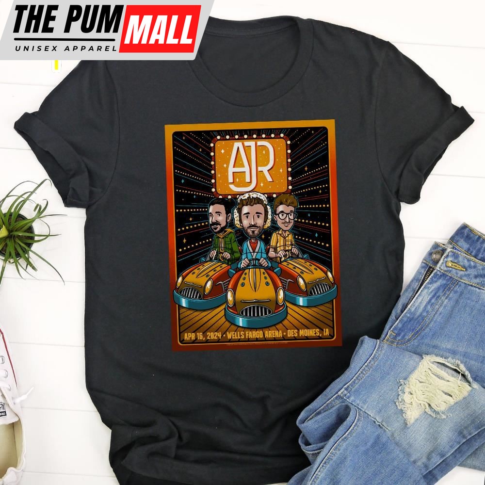 AJR Des Moines April 16 2025 Tour Poster T-shirt