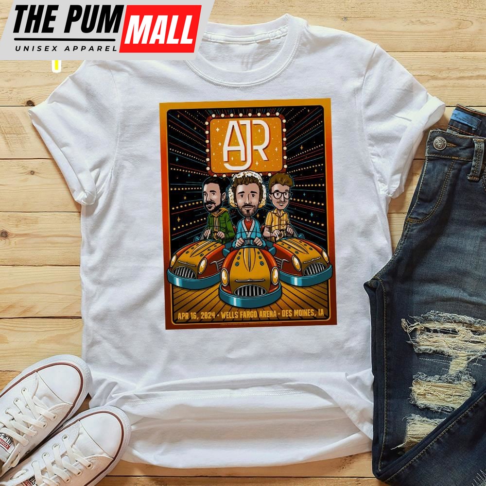 AJR Des Moines April 16 2025 Tour Poster Unisex T-shirt