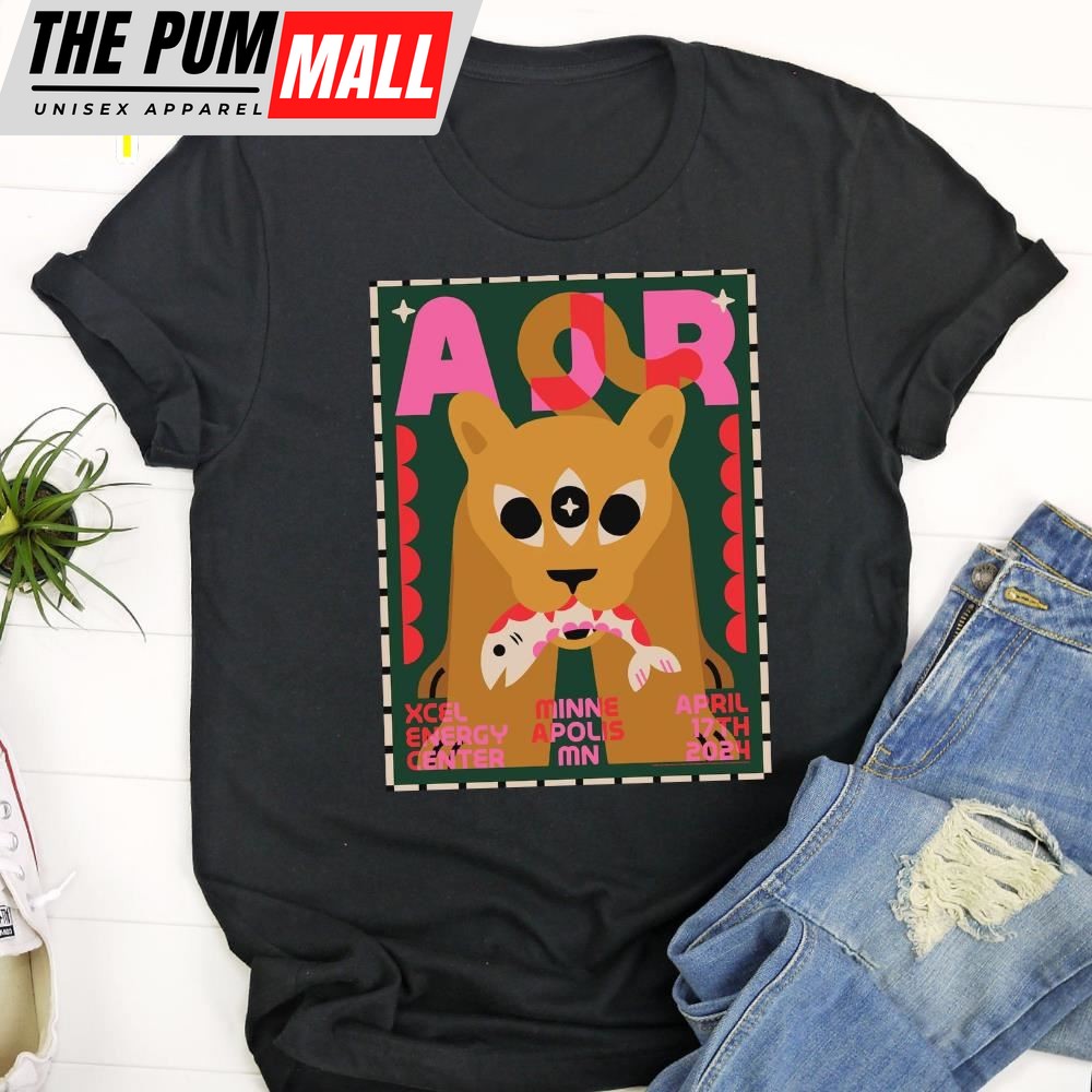 AJR Minneapolis April 17, 2025 Black Tee T-shirt