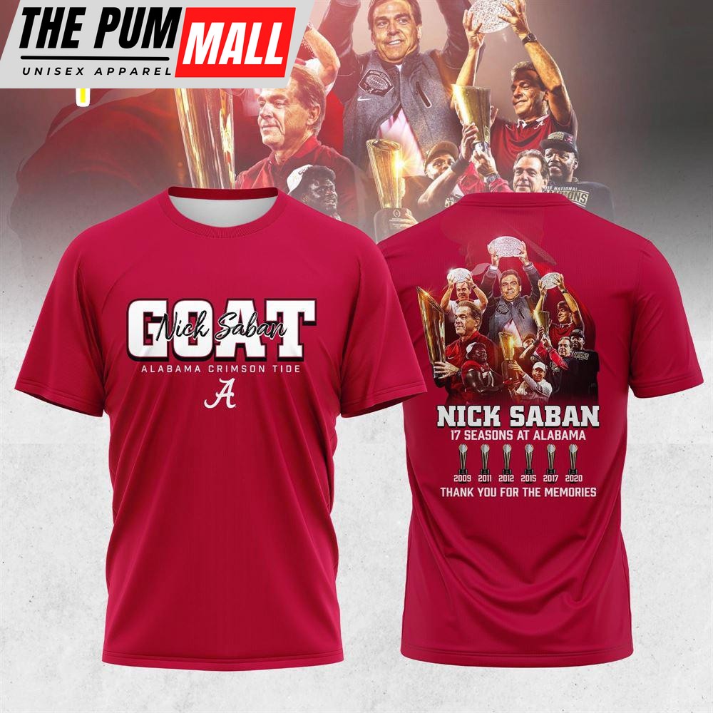 Alabama Crimson Tide Goat Nick Saban Coach New Shirt