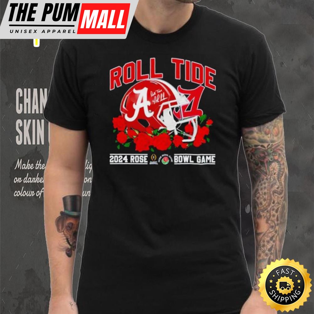 Alabama Crimson Tide Helmet Roll Tide 2025 Rose Bowl Game Shirt