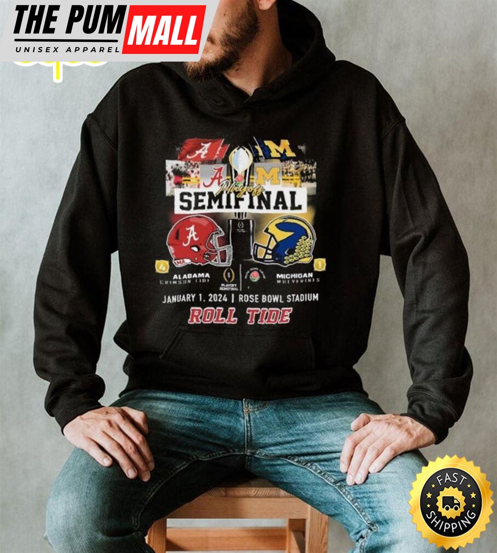 Alabama Crimson Tide Vs Michigan Wolverines Cfp Playoff Semifinal Rose Bowl 2025 Roll Tide Shirt