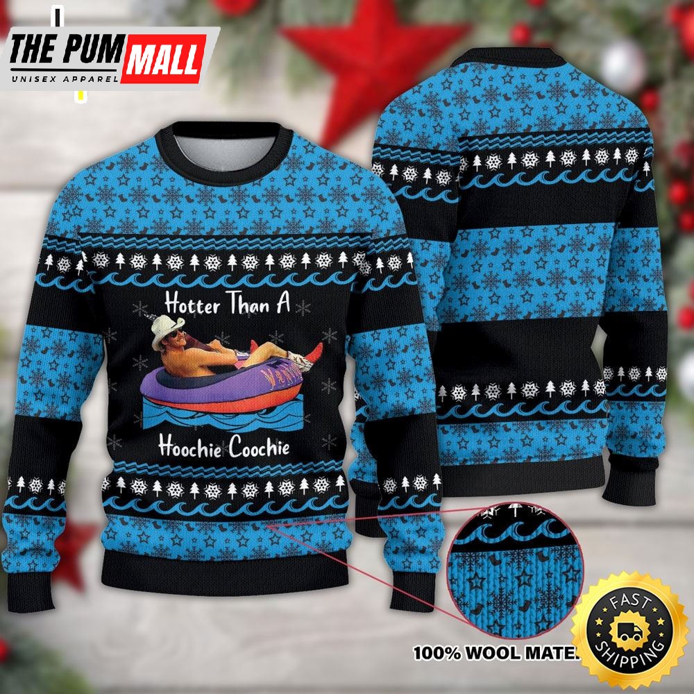 Alan Jackson Hotter Than A Hoochie Coochie Ugly Christmas Sweater
