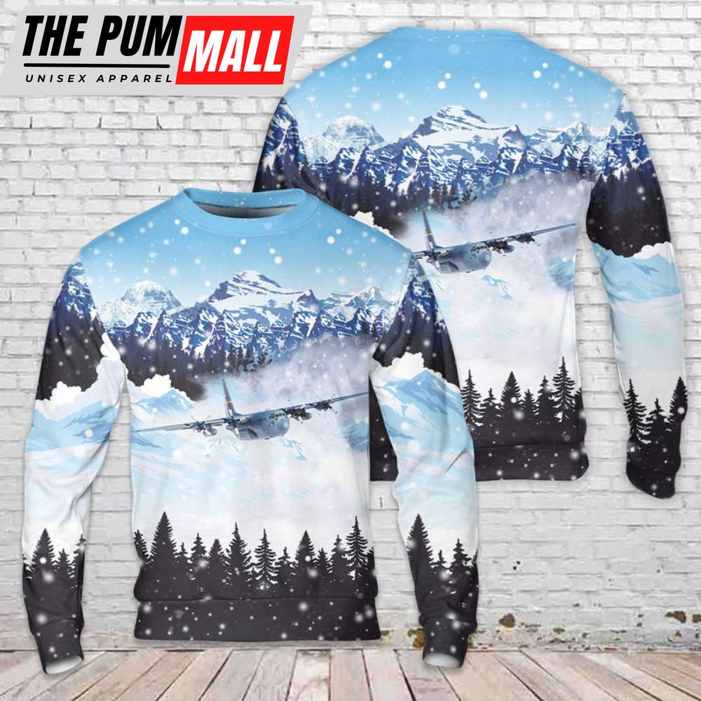 Alaska Air National Guard 144th Airlift Squadron Boeing C-17 Globemaster III Christmas Sweater 3D DLTT0712BG01Gìt For Christmas