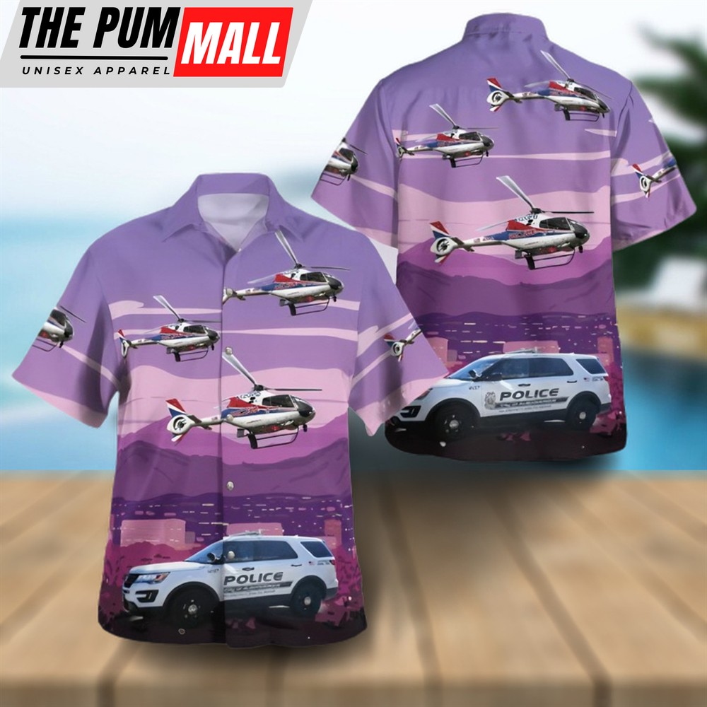 Albuquerque New Mexico Albuquerque Police Department Ford Police Utility And Eurocopter Ec 120B Colibri Hawaiian Shirt