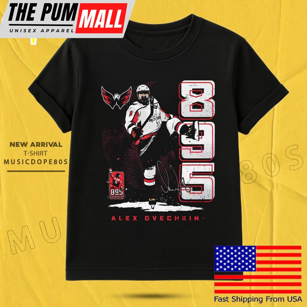 Alex Ovechkin Washington Capitals 895 Career Goals Vertical T Shirt