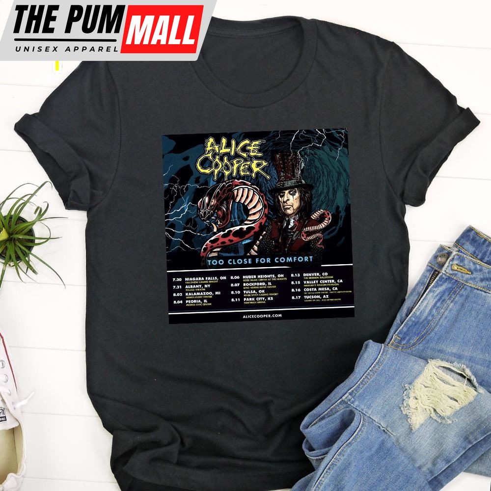 Alice Cooper Too Close For Comfort Schedule Tour 2025 T Shirt