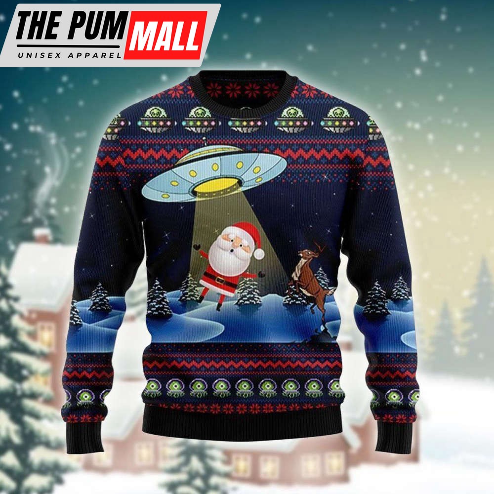 Alien Don’t Catch Santa Ugly Sweater – Gift For ChristMass