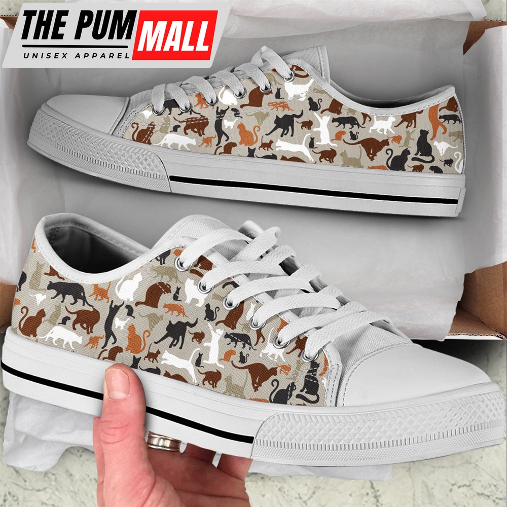 All Cats Pattern Sk Low Top Shoes – Cat Walking Shoes Men Women – Casual Shoes Gift For Adults