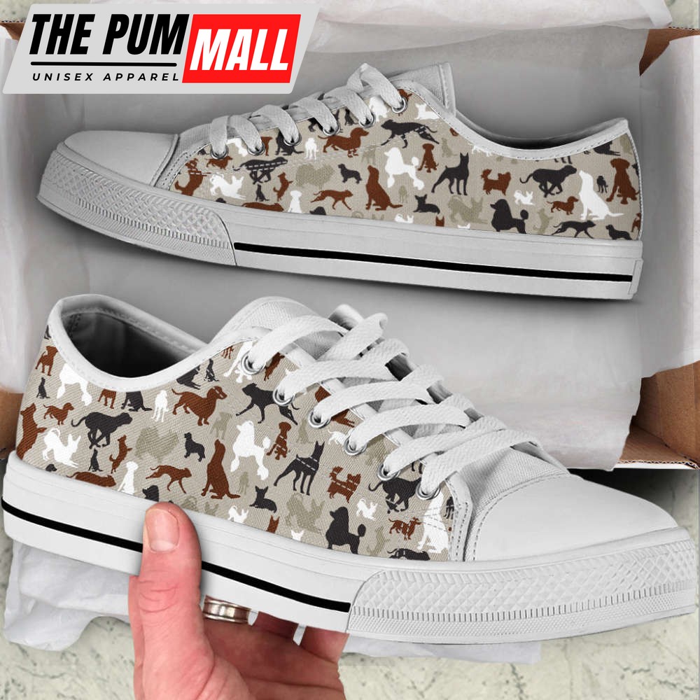All Dog Lover Pattern SK Low Top Shoes Canvas Sneakers Casual Shoes