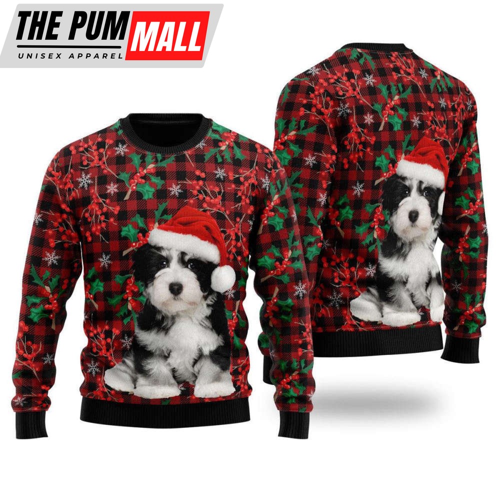 All I Want For Christmas Is A Bichon Havanese Dog Pattern Christmas Sweater For Dog Lover