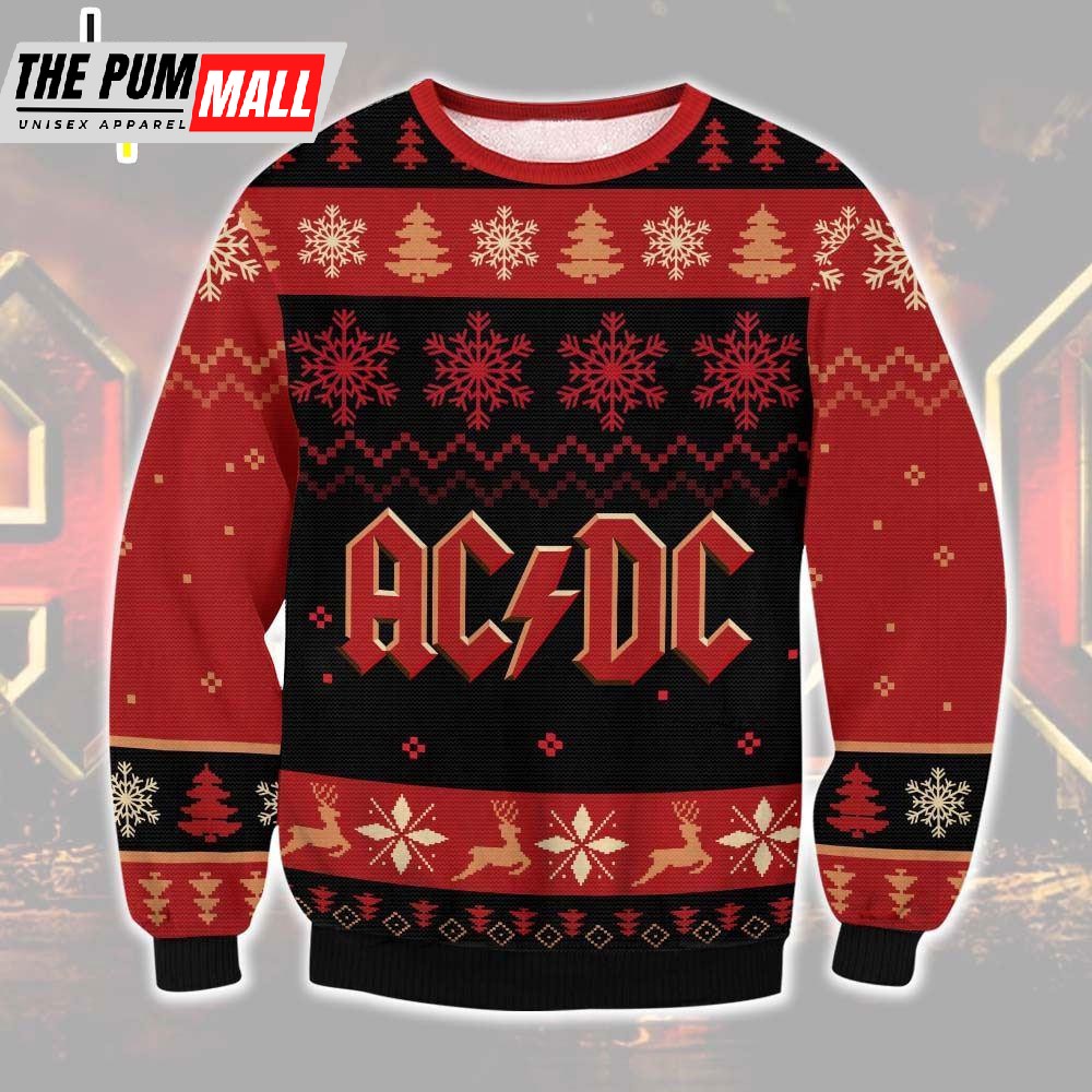 All I Want For Christmas Is AC DC Ugly Sweater Gift For Christmas