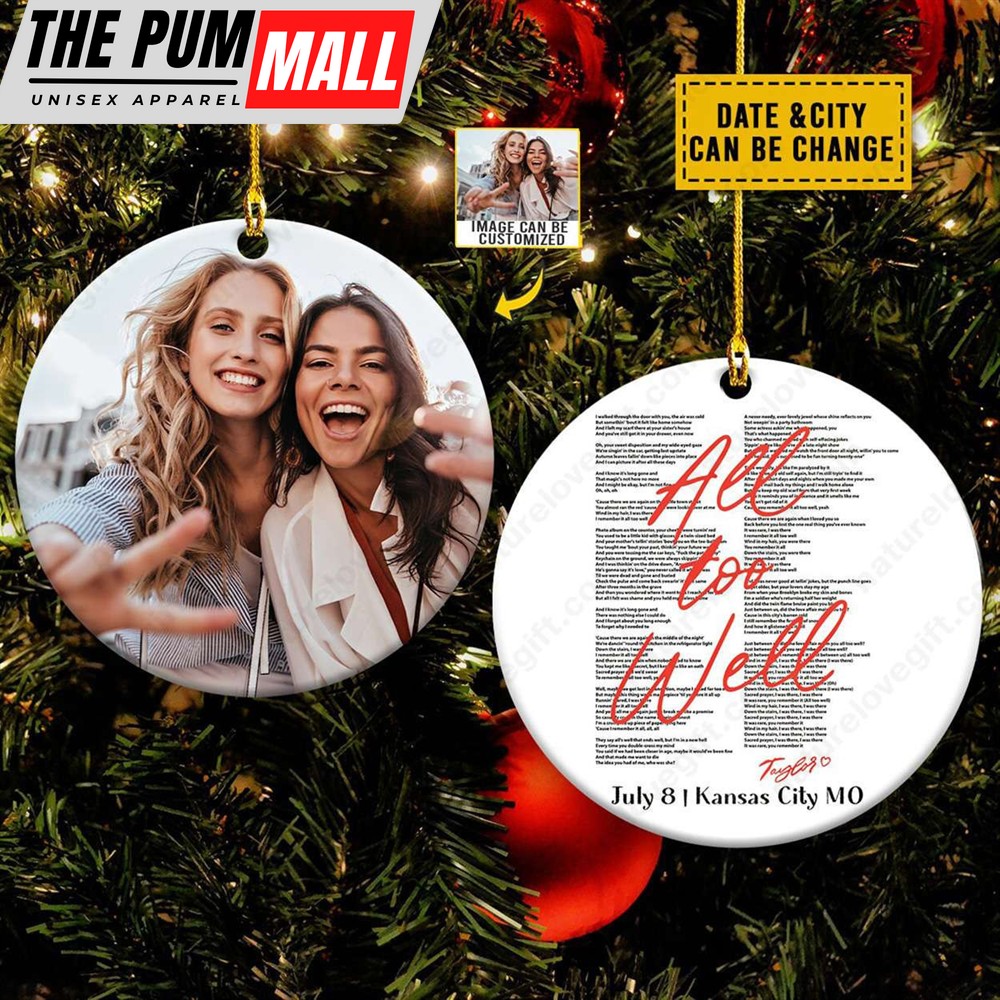 All Too Well Custom Photo Eras Tour Ornament Taylor Swift Keepsake for Fans Limited Edition
