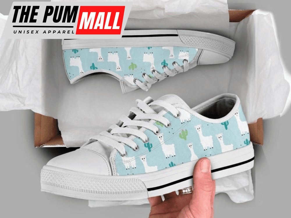 Alpaca Llama Low Top Shoes Sneaker PN205039Sb
