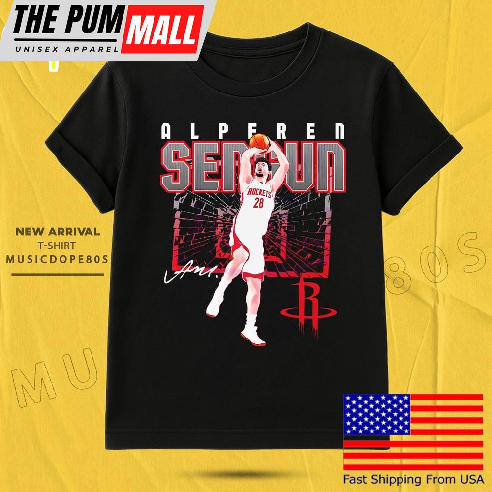 Alperen Sengun Houston Rockets Shattered Signature T Shirt