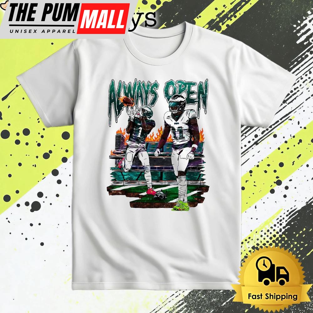 Always Open Philadelphia Eagles 11 A J Brown T Shirt