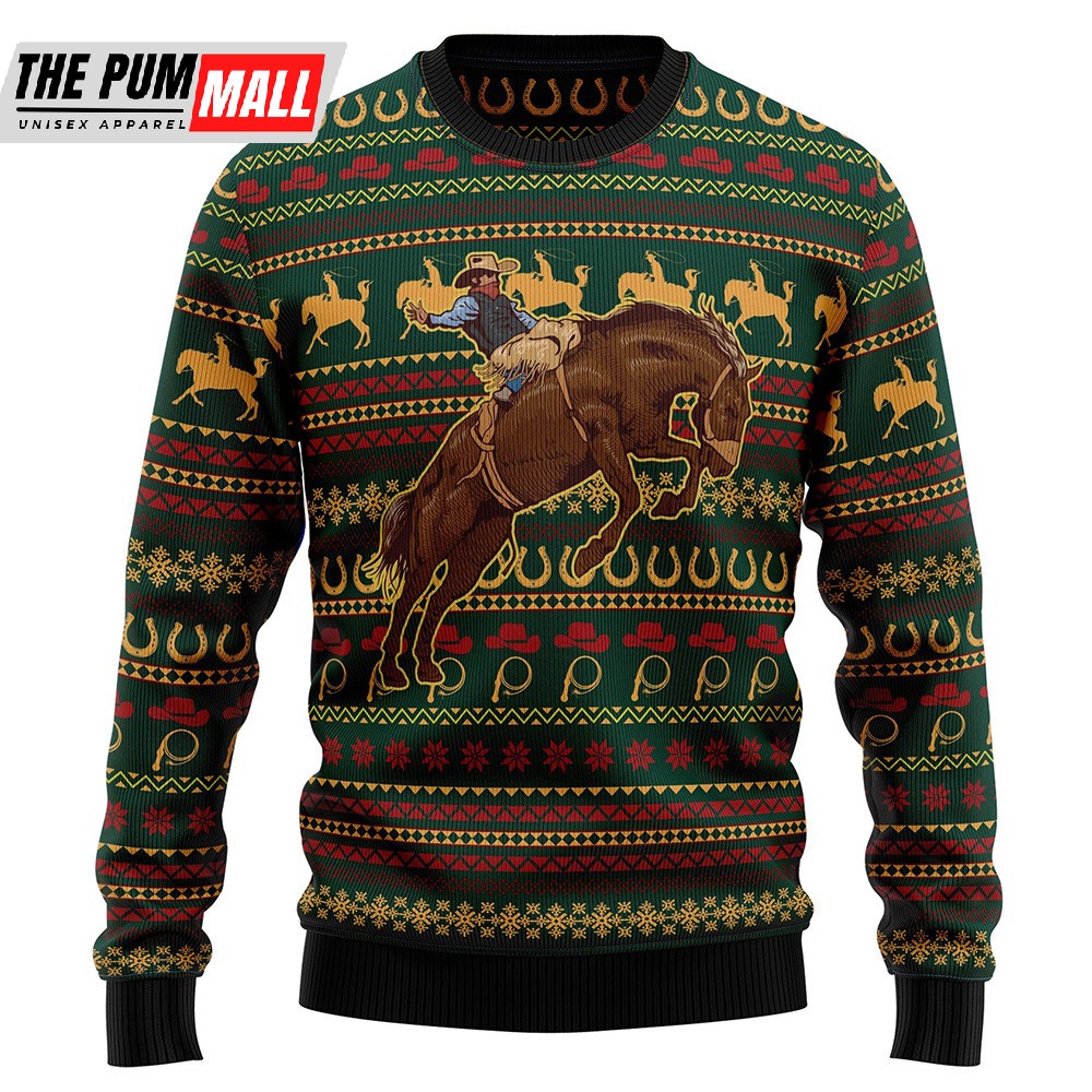 Amazing Cowboy Ugly Christmas Sweater Lover Xmas Sweater Gift