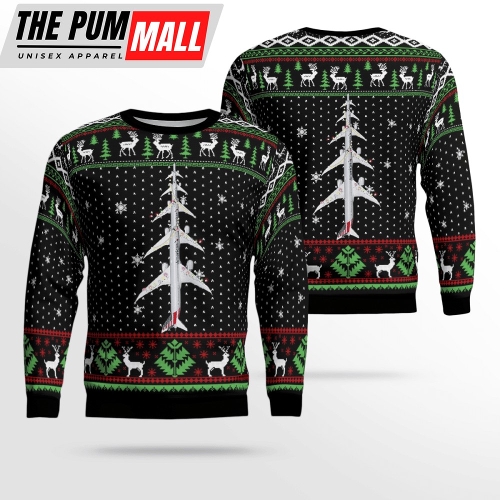 American Airlines Boeing 787-9 Dreamliner Ugly Christmas Sweater – Sweatshirt Gift For Christmas Day