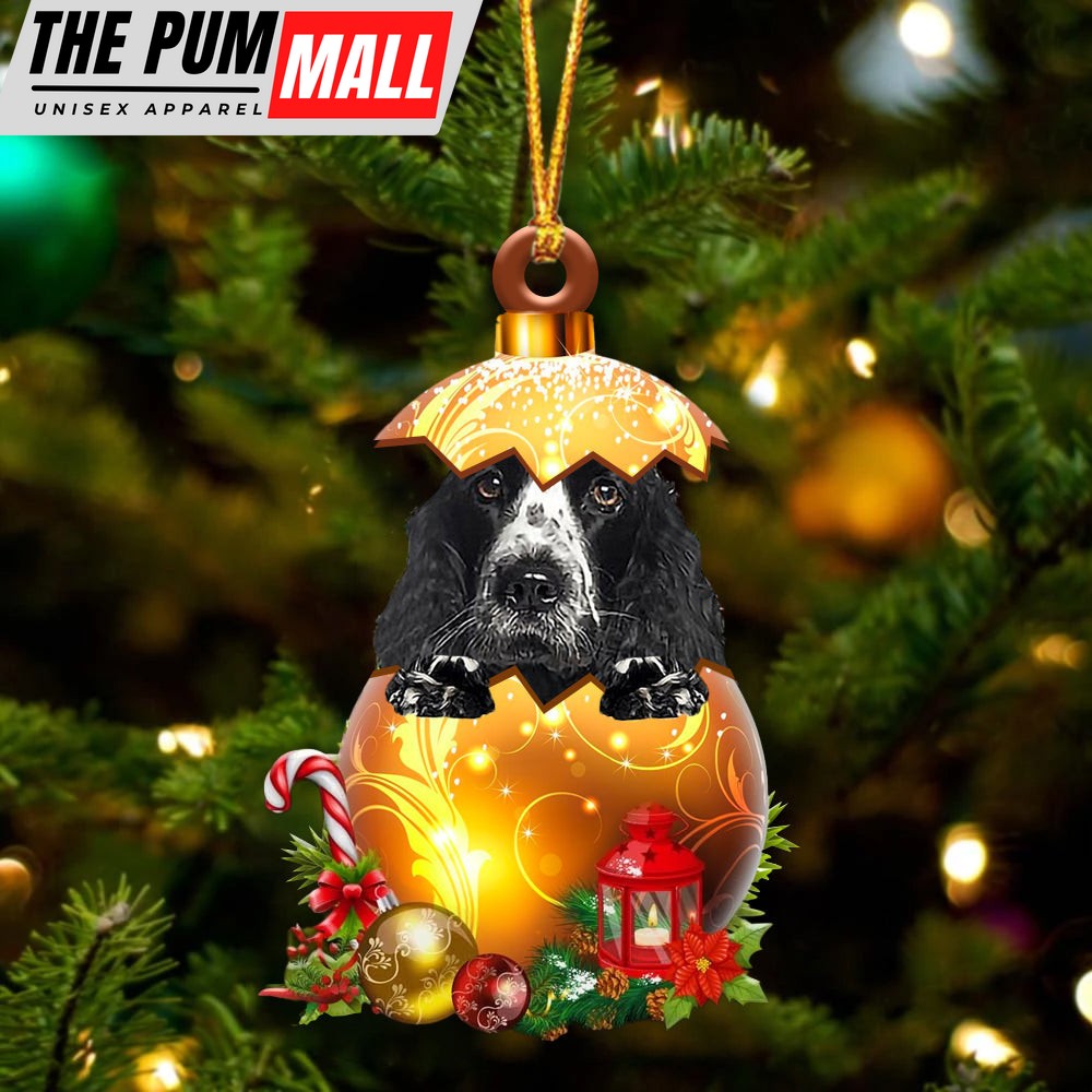 American Cocker Spaniel In Golden Egg Christmas Ornament – Car Ornament – Unique Dog Gifts For Owners Limited Edition