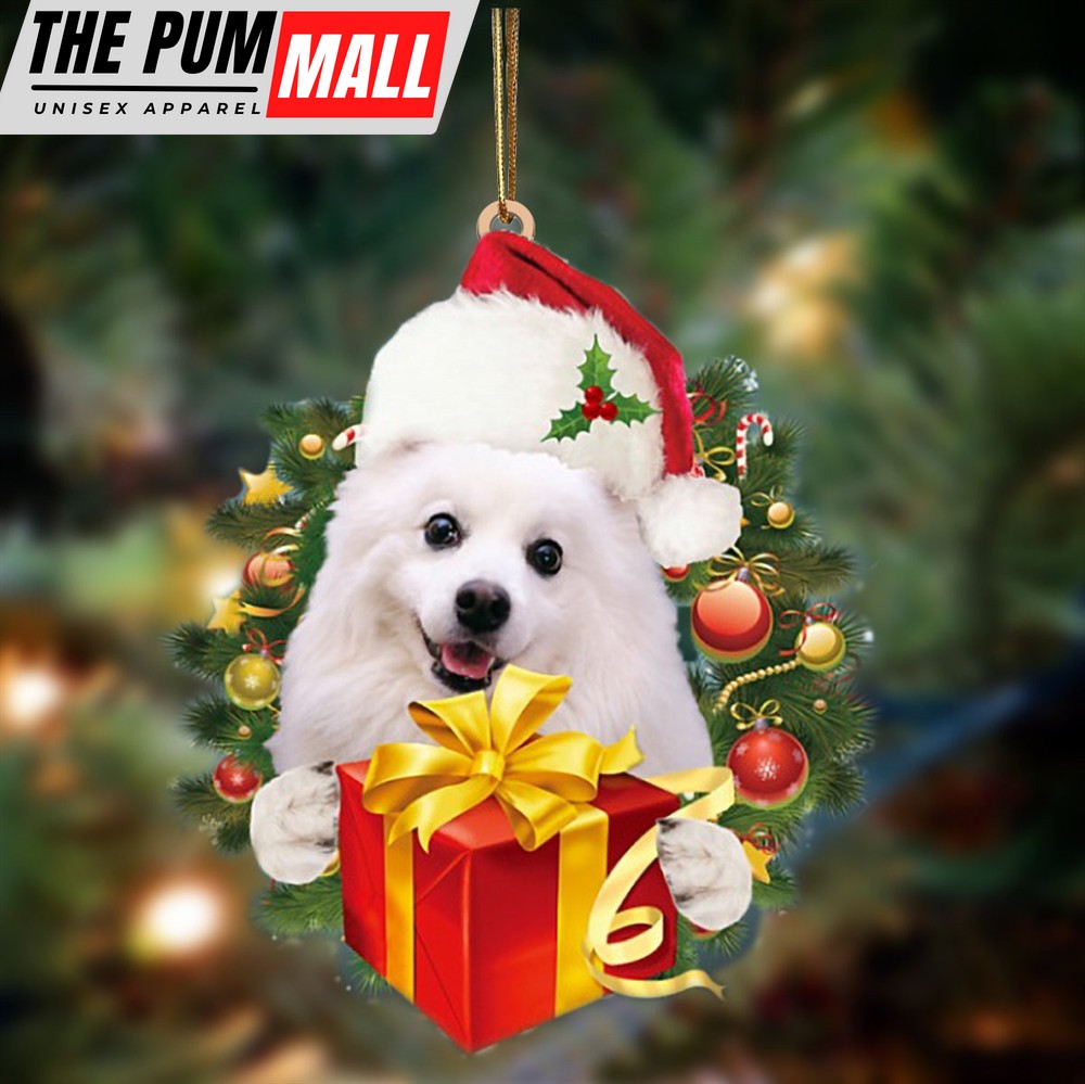 American Eskimo Dog Give Gifts Hanging Ornament – Flat Acrylic Dog Ornament – Dog Lovers Gifts For Him Or Her Limited Edition