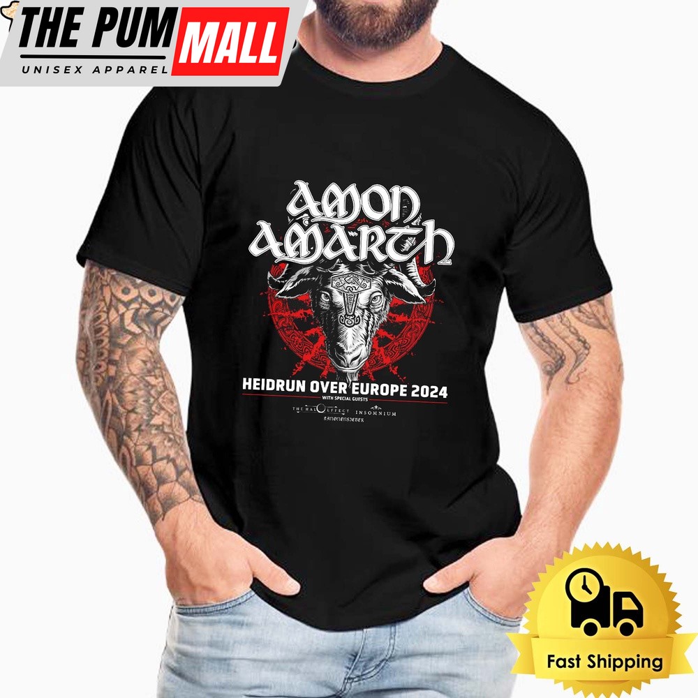 Amon Amarth Heidrun Over Europe 2024 Unisex T-Shirt