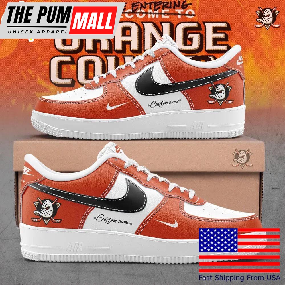 Anaheim Ducks You’re Entering NHL Custom Name Air Force 1 Shoes, Best Sneakers For Walking