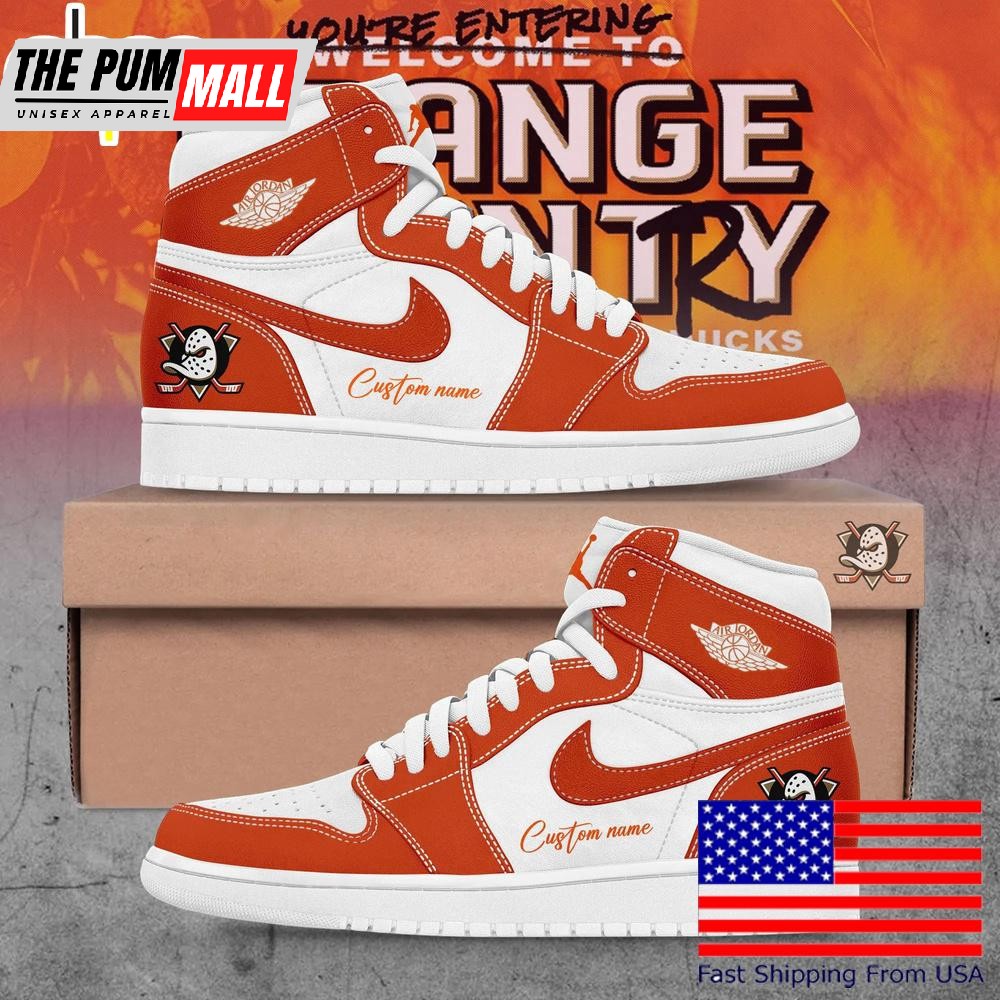 Anaheim Ducks You’re Entering NHL Custom Name Air Jd 1 Shoes, Mens Running Shoes