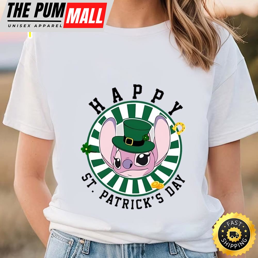 Angel Saint Patricks Day Shirt Stitch Shamrock Shirt Disney…