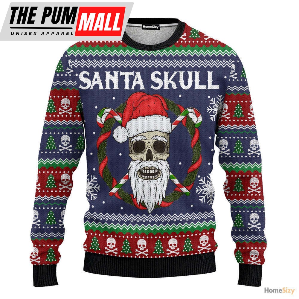 Animal Santa Skull Ugly Christmas Sweater: Festive and Trendy Holiday Apparel