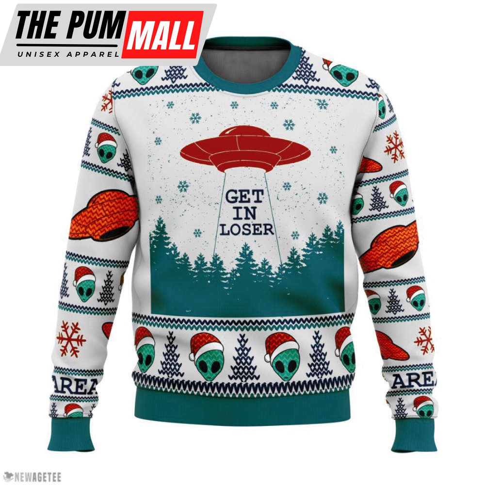 Area 51 Aliens Get in Loser Ugly Christmas Sweater – Gift For ChristMass