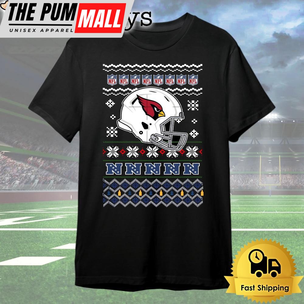 Arizona Cardinals Helmet Team Christmas T Shirt