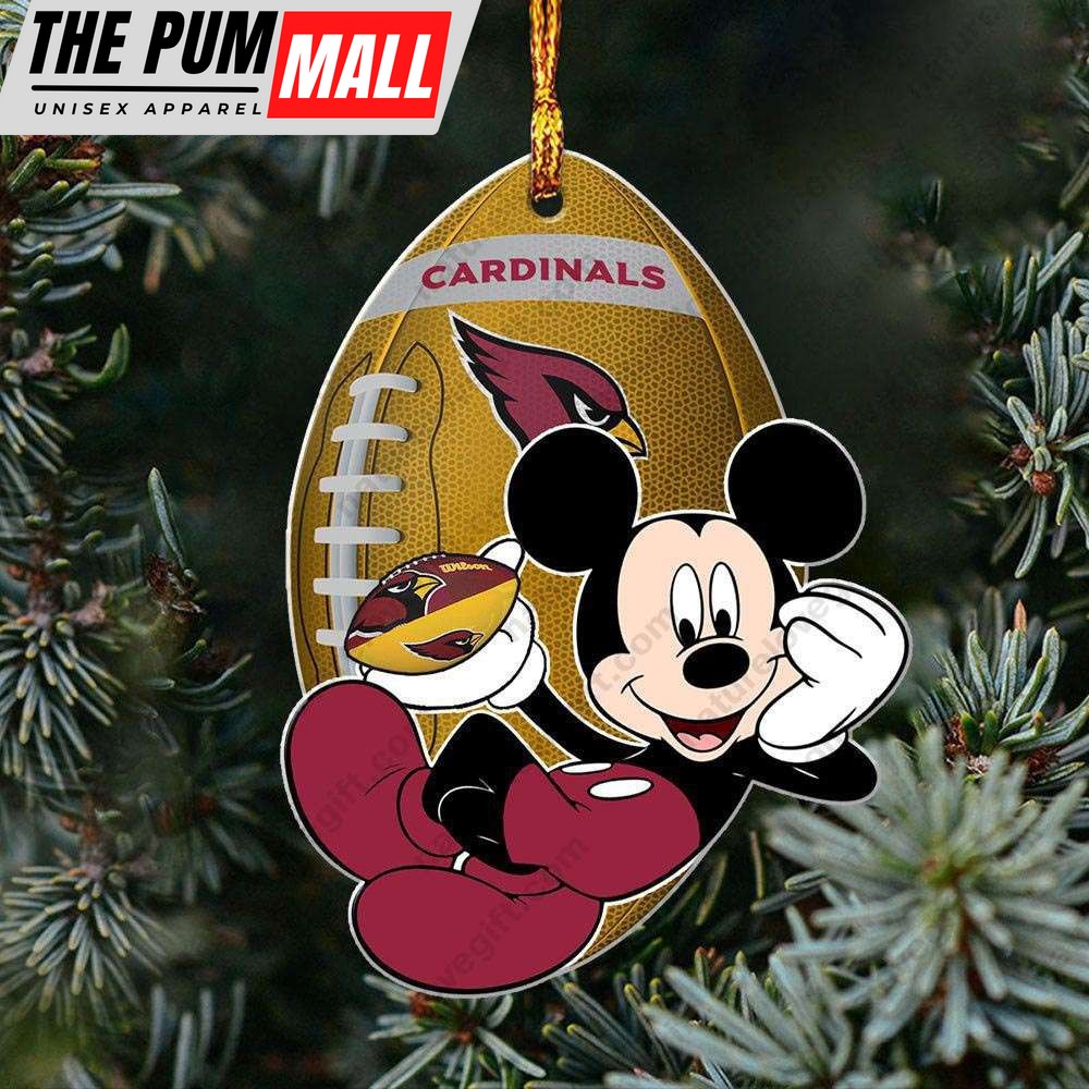 Arizona Cardinals Mickey Mouse Ornament Disney Christmas Decorations Limited Edition