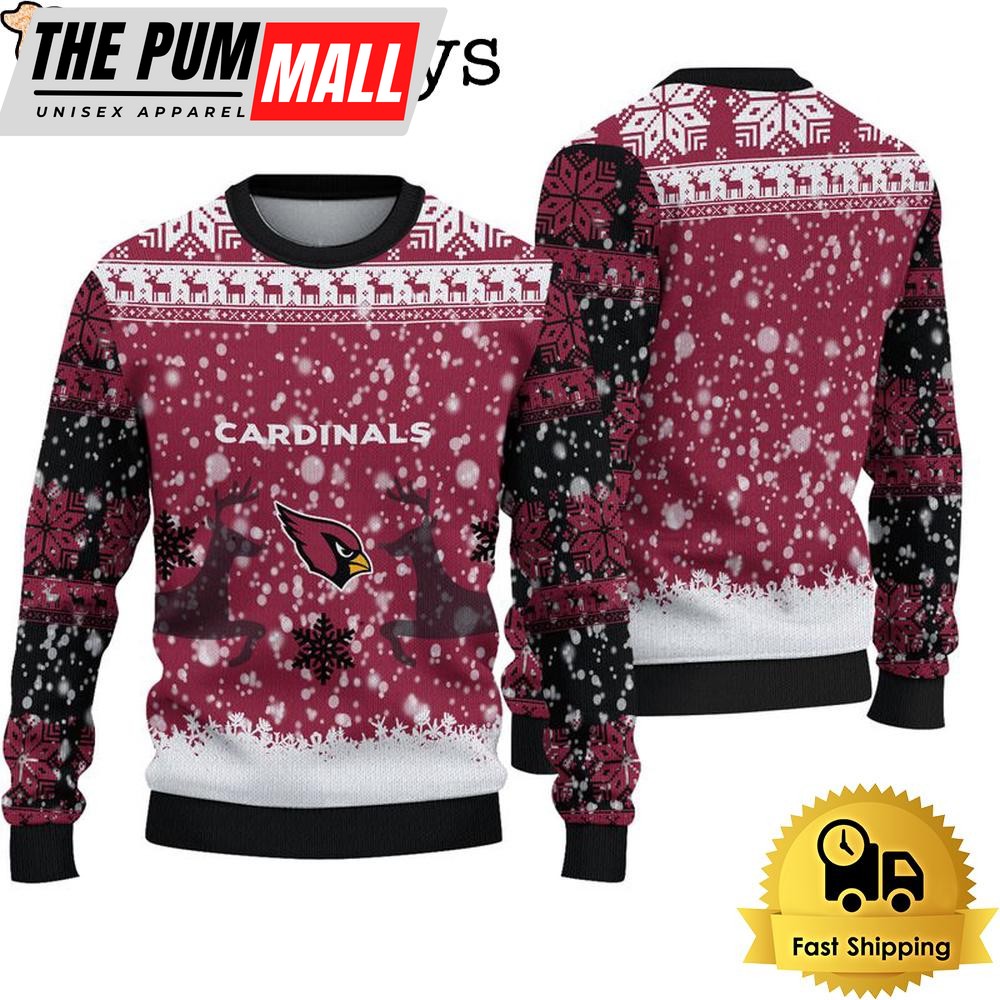 Arizona Cardinals Reindeer Football Ugly Christmas Sweater