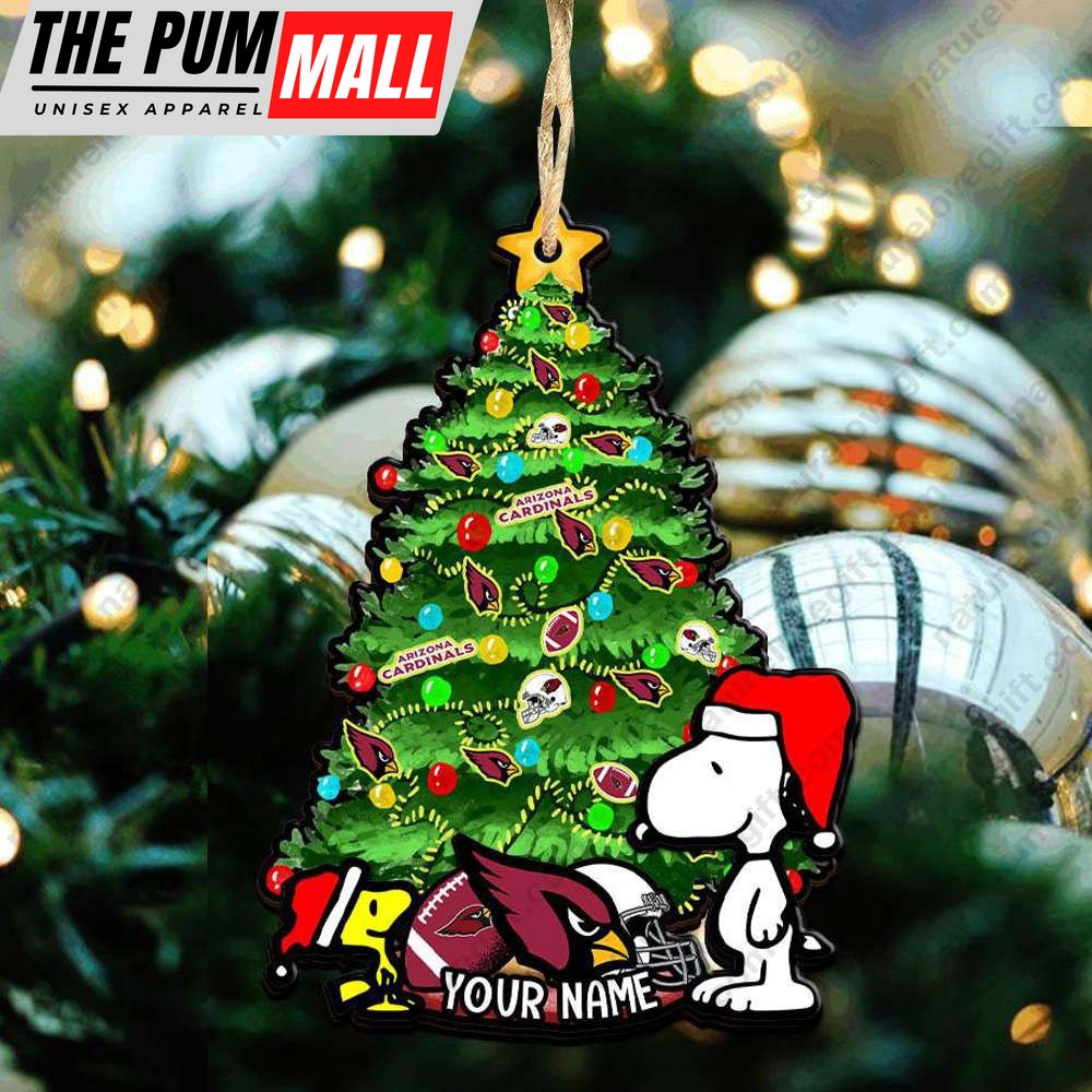 Arizona Cardinals Snoopy Peanuts Custom Christmas Ornament Xmas Tree Decorations Limited Edition