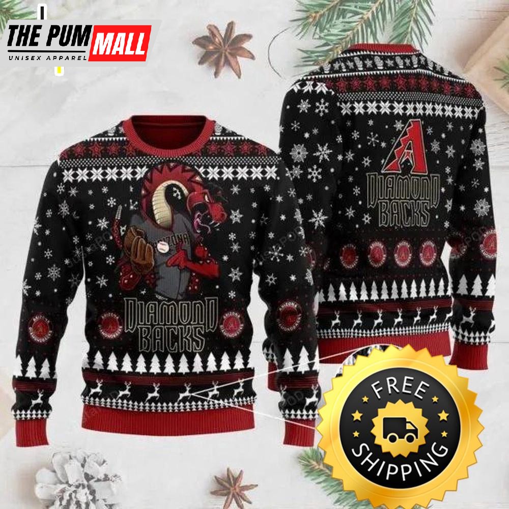 Arizona Diamondbacks Snake MLB Christmas Ugly Sweater, Arizona Diamondbacks Ugly Sweater, MLB Christmas Sweater